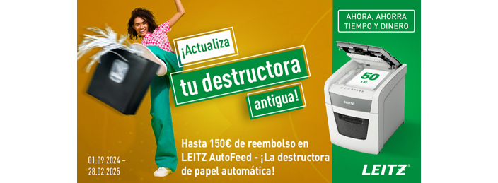 Hasta 150 € de reembolso comprando destructoras Leitz