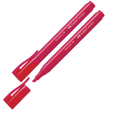 Marcador flúor Textliner 38 color rojo  Faber Castell 1577-21