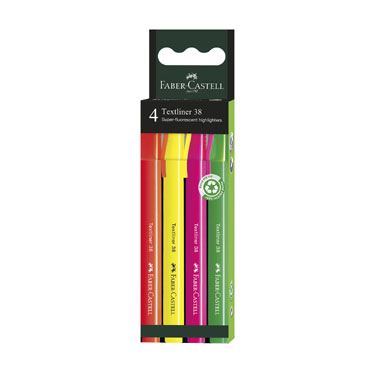 4 marcadores flúor Textliner 38 Faber Castell 157774