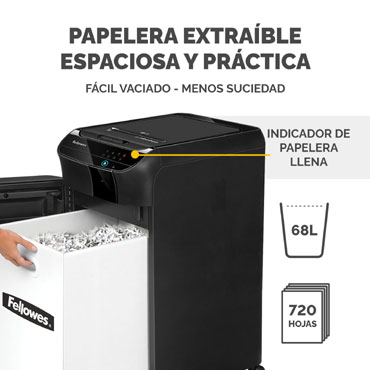 Destructora papel Fellowes Automax 450CM automática 1000135793