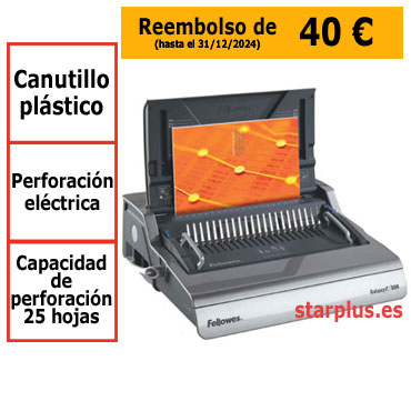 Encuadernadora eléctrica Fellowes Galaxy para canutillo de plástico