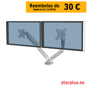 Plataforma plata 2 monitores horizontales  Platinum Series Fellowes 856501