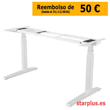 Estructura metálica para mesa regulable en altura Levado Blanco