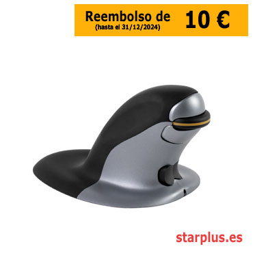 Ratón Penguin inalámbrico talla L Fellowes 9894501