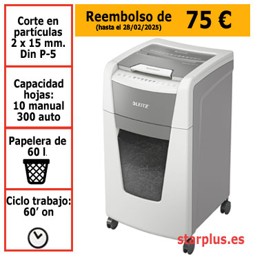 Destructora automática Leitz IQ 300 P5 blanca 80160000