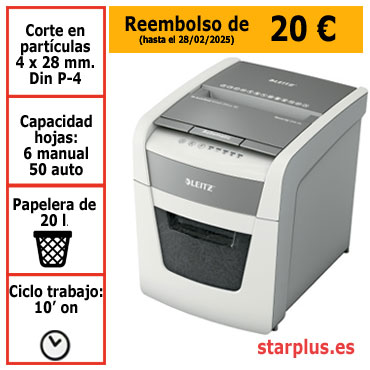 Destructora automática Leitz IQ 50 P4 blanca 80350000