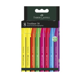 8 marcadores flúor Textliner 38 Faber Castell 157778