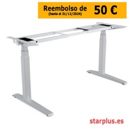 Estructura metálica para mesa regulable en altura Levado Plata