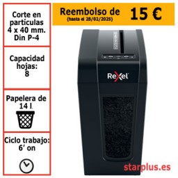 Destructora papel Rexel X8-SL uso moderado 2020126EU